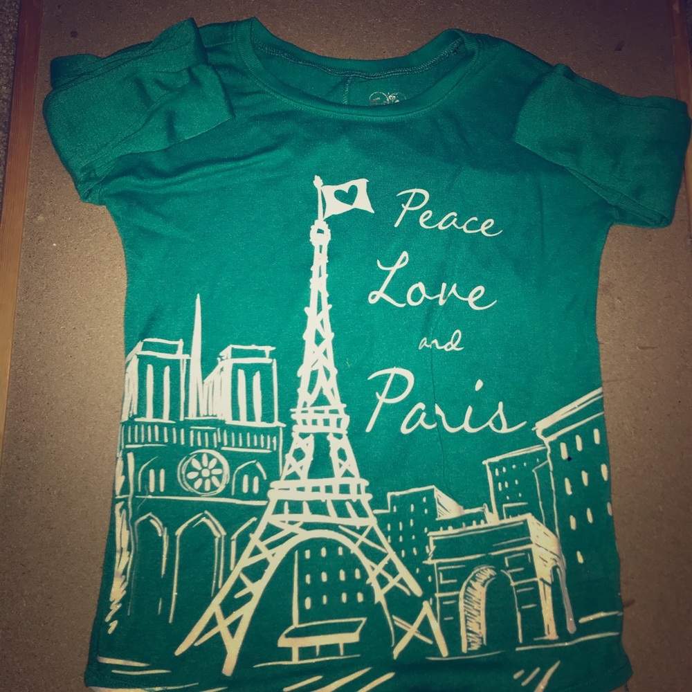 ‘Peace Love and Paris’ soft stretchy sweater
